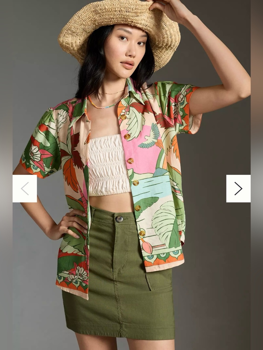 NWT Farm Rio Surf Buttondown
